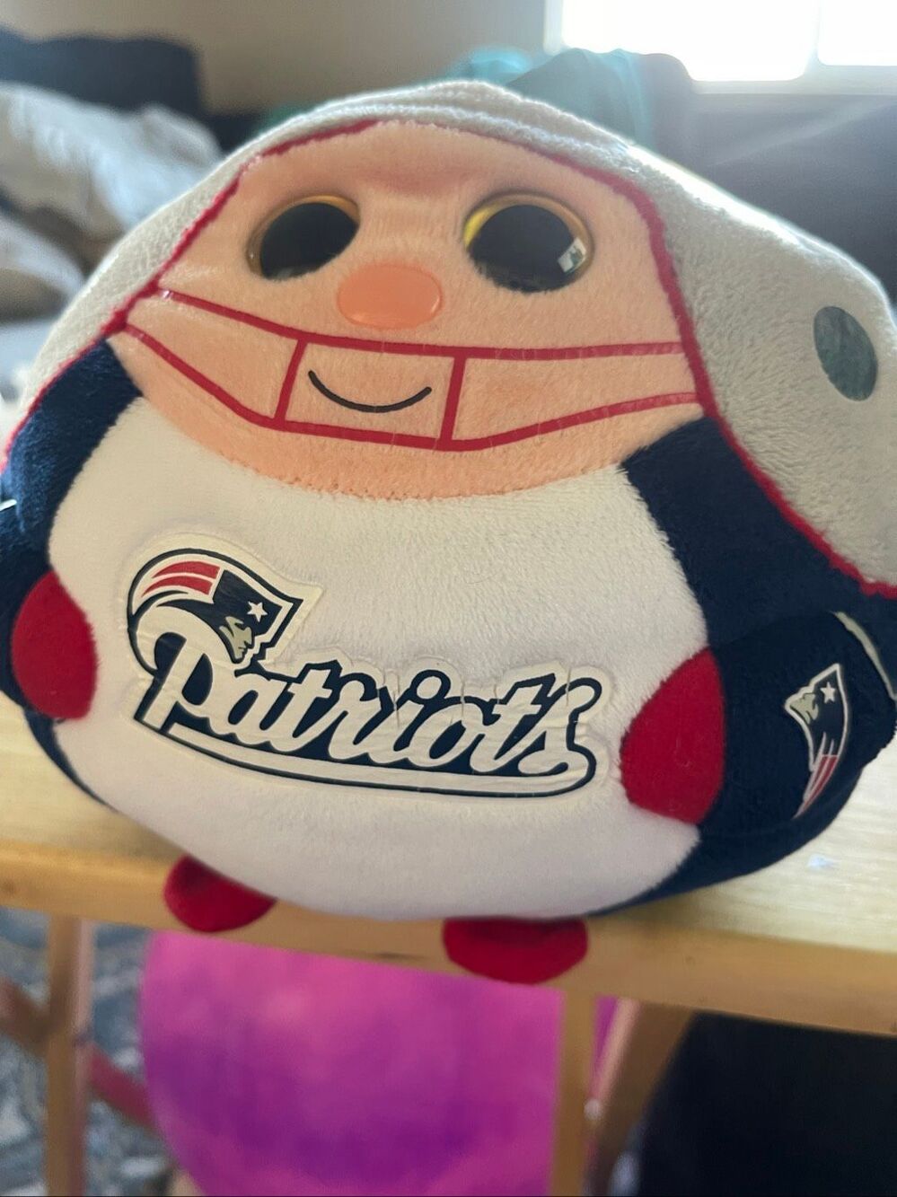 Ty Beanie Baby Ballz New England Patriot NFL Football Plush Stuffed Toy